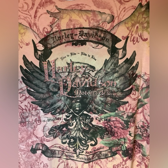 Harley Davidson Women’s Official Baseball Style Top. Size L - Picture 4 of 5